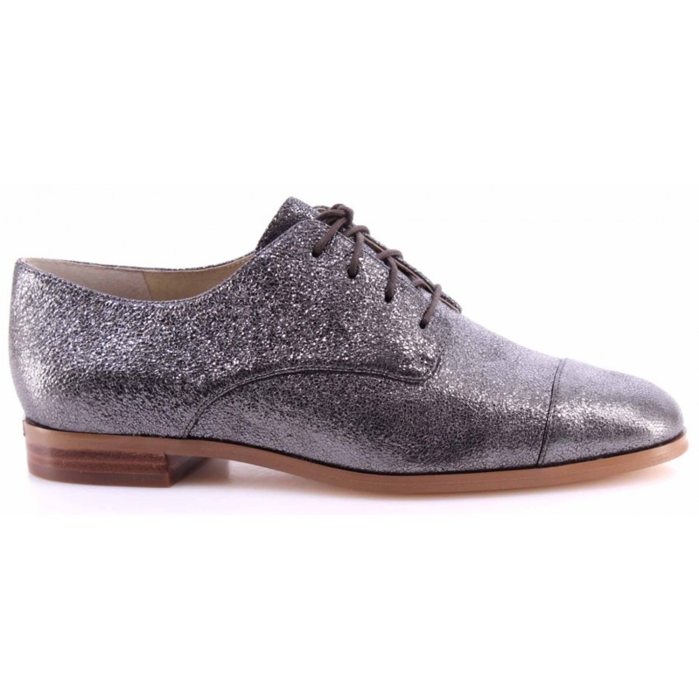 MICHAEL KORS Pierce Lace Up Gunmetal Sparkle Metallic in size Women's 7.5